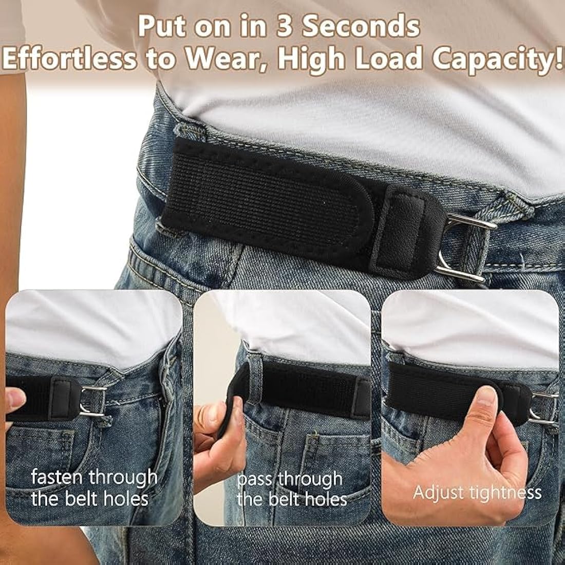 Buckle Free Hook Belt — No Pin, No Pressure, All Day Comfort